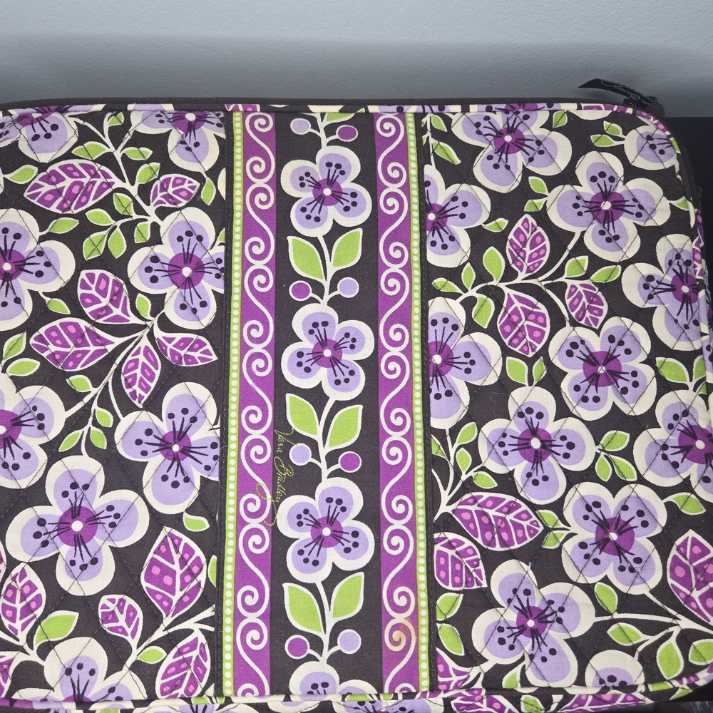 Vera Bradley Purple Foral Laptop Sleeve - Picture 2 of 7